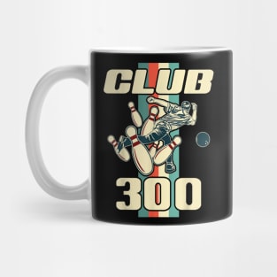 300 Bowling Shirt Vintage Retro Club 300 Bowling T shirt Mug